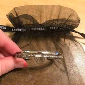 Silver and Cubic Zirconia Cuff Bracelet